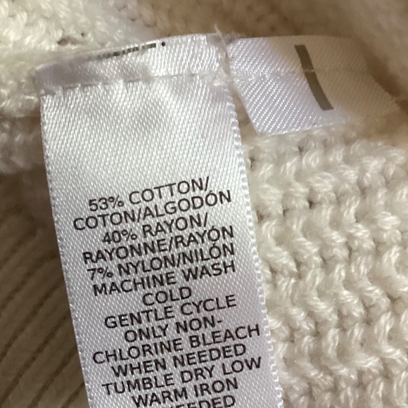 Ann Taylor LOFT Pointelle Knit Button Back Sweater Size Large - Picture 5 of 7